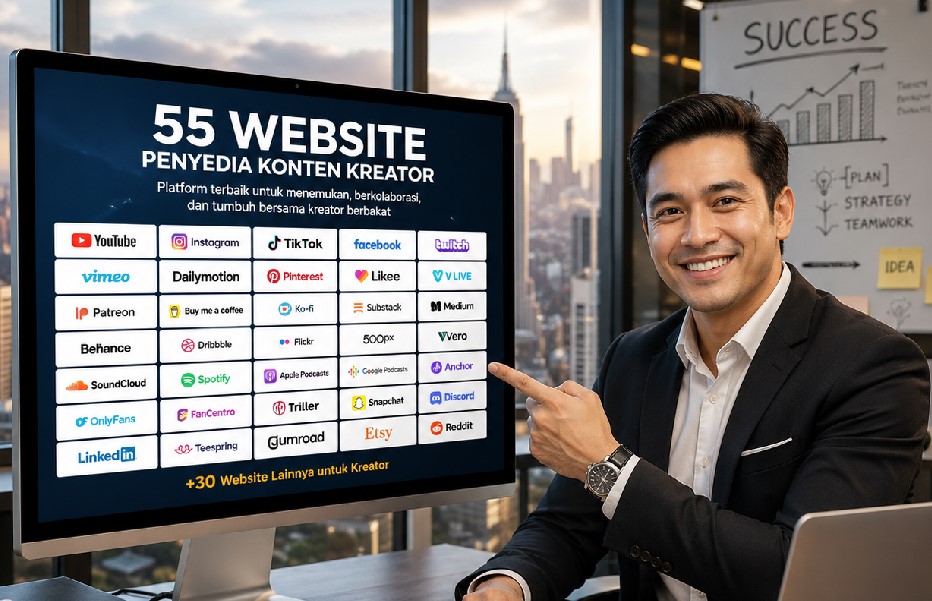 55 web untuk ide konten kreator